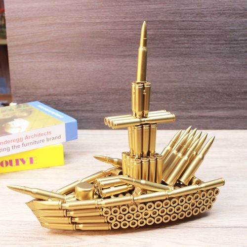 批发弹壳工艺品 金属帆船模型军舰模型 军事模型旅游纪念品